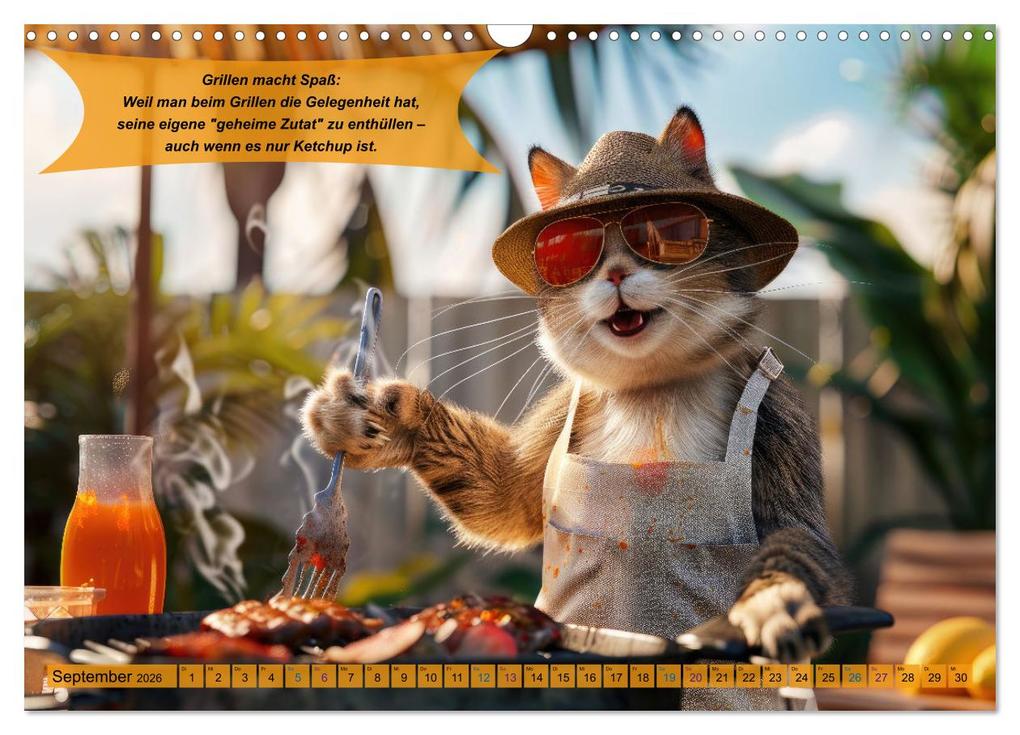 Weitere Ansicht: Tierisch lustige Grillmeister (Wandkalender 2026 DIN A3 quer), CALVENDO Monatskalender | Calvendo, Peter Rübsamen