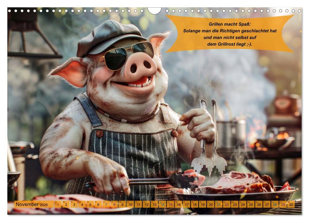 Weitere Ansicht: Tierisch lustige Grillmeister (Wandkalender 2026 DIN A3 quer), CALVENDO Monatskalender | Calvendo, Peter Rübsamen