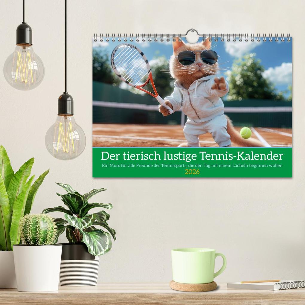 Weitere Ansicht: Der tierisch lustige Tennis-Kalender (Wandkalender 2026 DIN A4 quer), CALVENDO Monatskalender | Calvendo, Peter Rübsamen