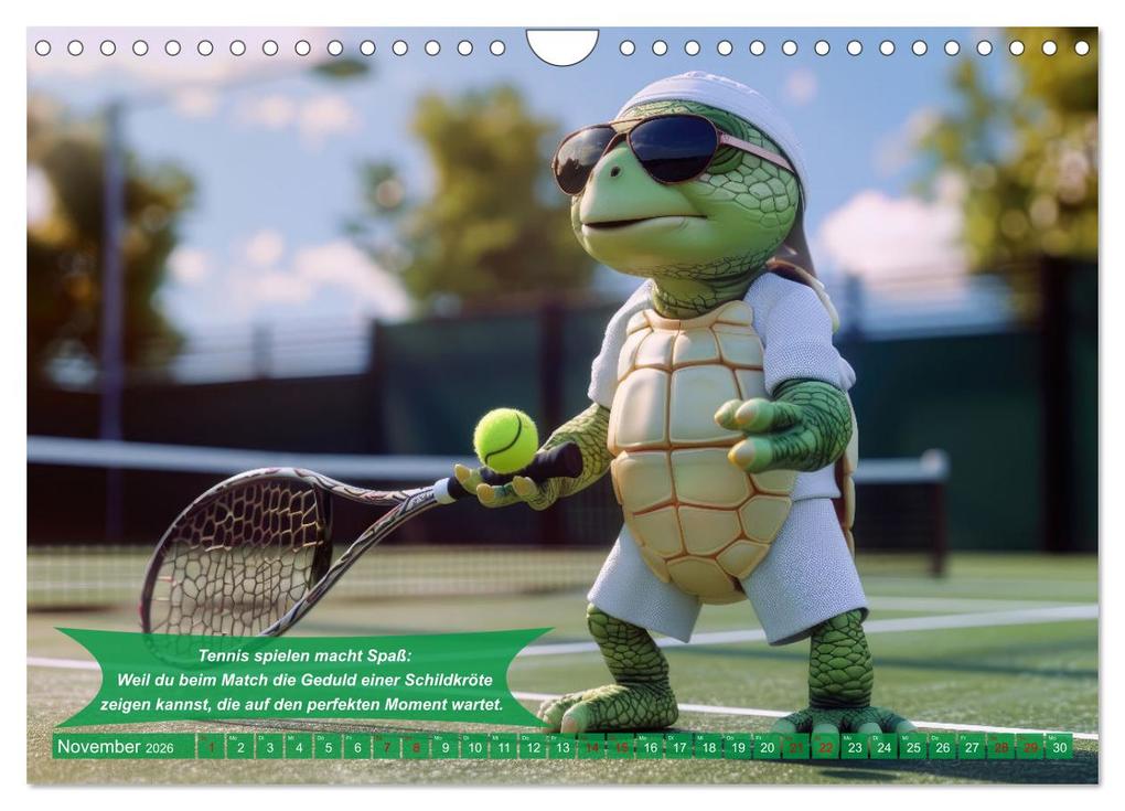 Weitere Ansicht: Der tierisch lustige Tennis-Kalender (Wandkalender 2026 DIN A4 quer), CALVENDO Monatskalender | Calvendo, Peter Rübsamen