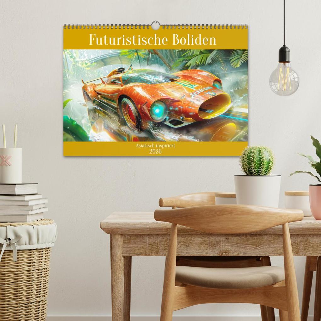 Weitere Ansicht: Futuristische Boliden - Asiatisch inspiriert (Wandkalender 2026 DIN A3 quer), CALVENDO Monatskalender | Calvendo, Liselotte Brunner-Klaus