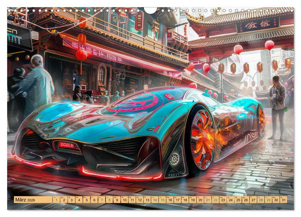 Weitere Ansicht: Futuristische Boliden - Asiatisch inspiriert (Wandkalender 2026 DIN A3 quer), CALVENDO Monatskalender | Calvendo, Liselotte Brunner-Klaus