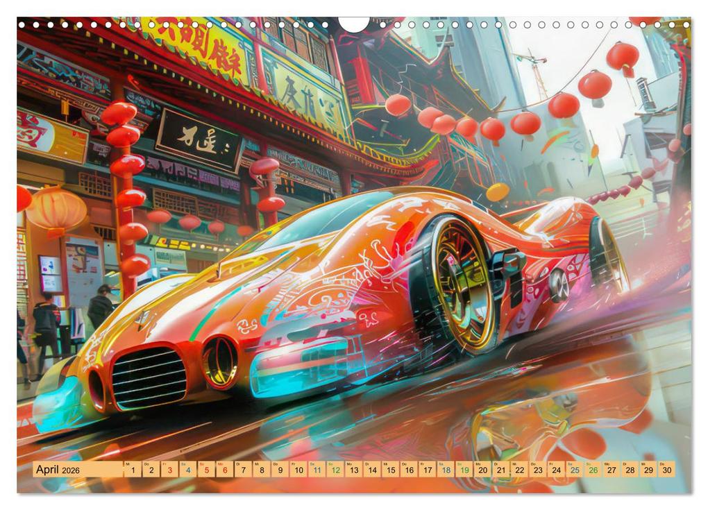 Weitere Ansicht: Futuristische Boliden - Asiatisch inspiriert (Wandkalender 2026 DIN A3 quer), CALVENDO Monatskalender | Calvendo, Liselotte Brunner-Klaus