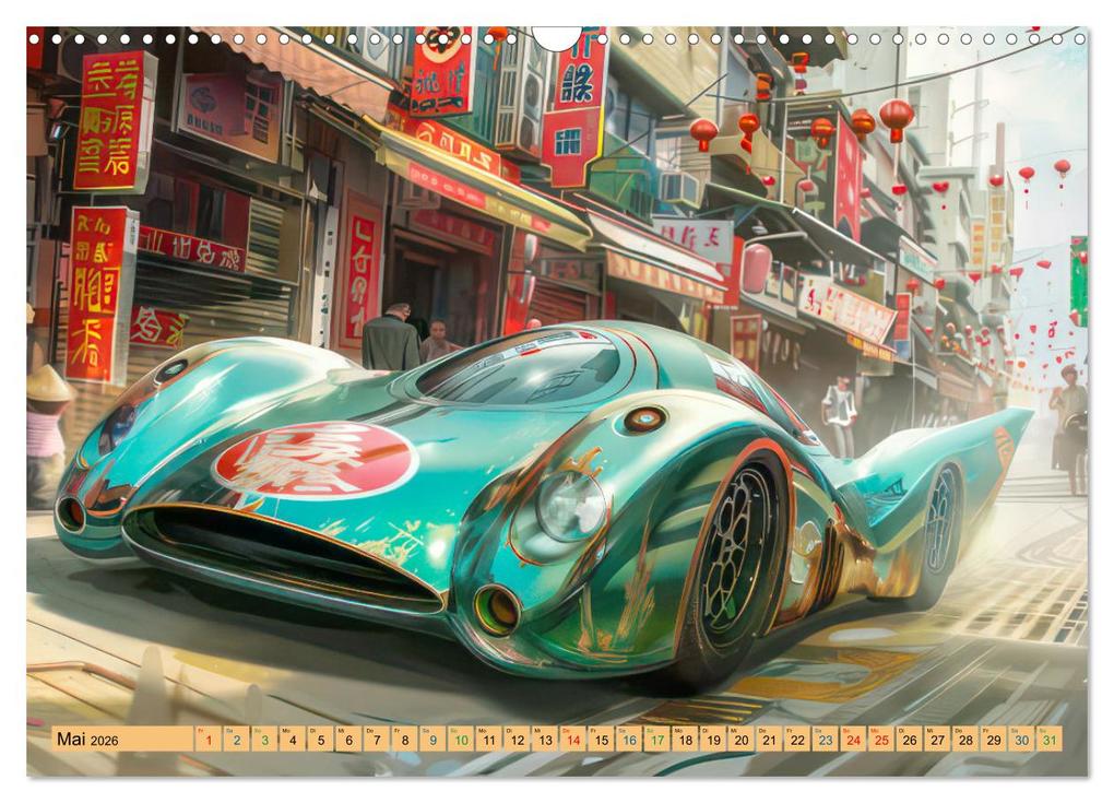 Weitere Ansicht: Futuristische Boliden - Asiatisch inspiriert (Wandkalender 2026 DIN A3 quer), CALVENDO Monatskalender | Calvendo, Liselotte Brunner-Klaus