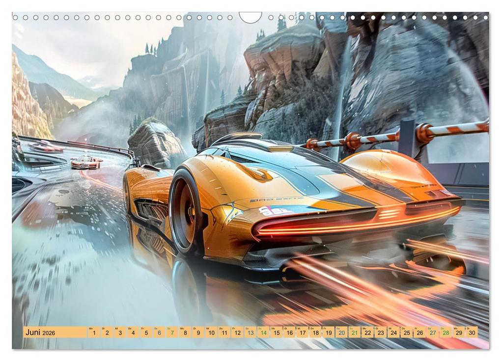 Weitere Ansicht: Futuristische Boliden - Asiatisch inspiriert (Wandkalender 2026 DIN A3 quer), CALVENDO Monatskalender | Calvendo, Liselotte Brunner-Klaus