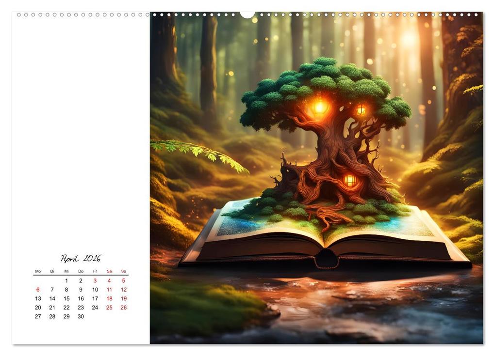 Weitere Ansicht: Fantastische surreale Bücherwelten (hochwertiger Premium Wandkalender 2026 DIN A2 quer), Kunstdruck in Hochglanz | Calvendo, Katharina Stachanczyk