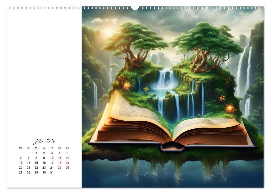 Weitere Ansicht: Fantastische surreale Bücherwelten (hochwertiger Premium Wandkalender 2026 DIN A2 quer), Kunstdruck in Hochglanz | Calvendo, Katharina Stachanczyk