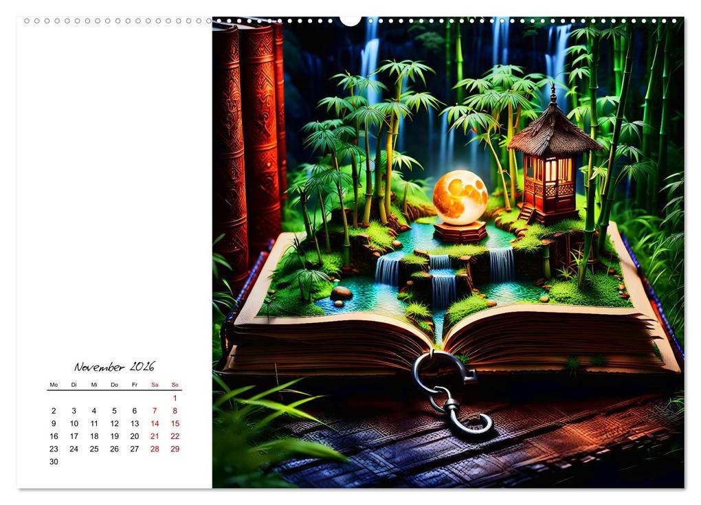Weitere Ansicht: Fantastische surreale Bücherwelten (hochwertiger Premium Wandkalender 2026 DIN A2 quer), Kunstdruck in Hochglanz | Calvendo, Katharina Stachanczyk