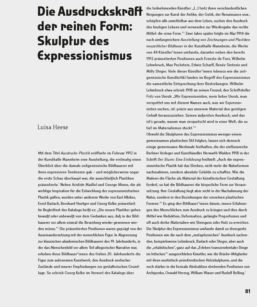 Weitere Ansicht: Kirchner, Lehmbruck, Nolde