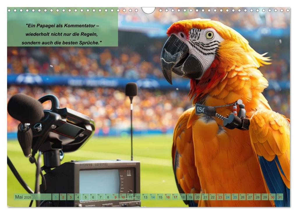 Weitere Ansicht: Der tierisch lustige Fußballkalender (Wandkalender 2026 DIN A3 quer), CALVENDO Monatskalender | Peter Rübsamen, Calvendo