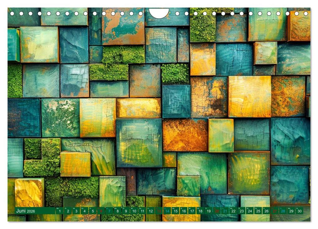 Weitere Ansicht: Patchwork - Farben und Formen (Wandkalender 2026 DIN A4 quer), CALVENDO Monatskalender | Susan Michel, Calvendo