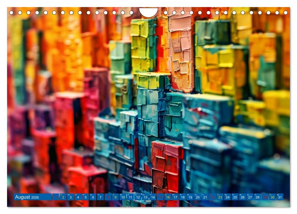 Weitere Ansicht: Patchwork - Farben und Formen (Wandkalender 2026 DIN A4 quer), CALVENDO Monatskalender | Susan Michel, Calvendo