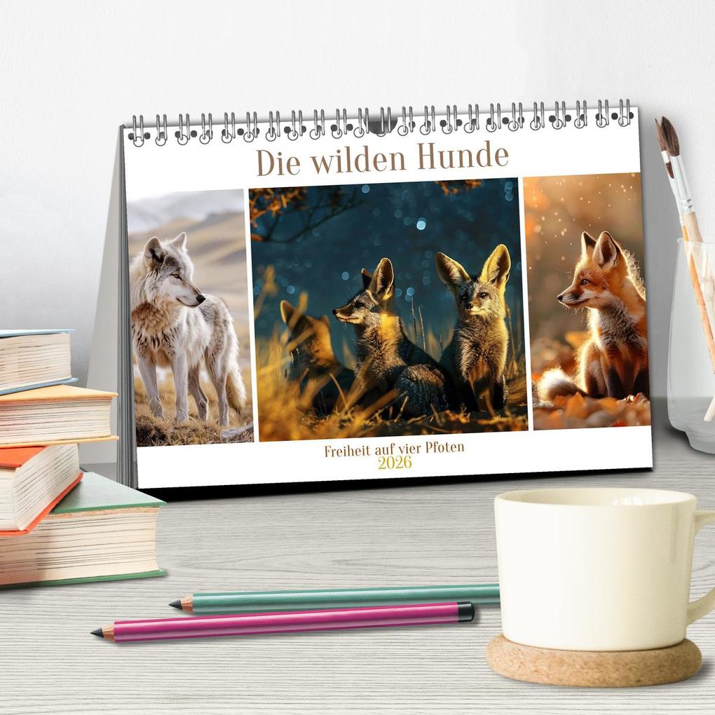 Weitere Ansicht: Die wilden Hunde (Tischkalender 2026 DIN A5 quer), CALVENDO Monatskalender | Daniela Tapper, Calvendo