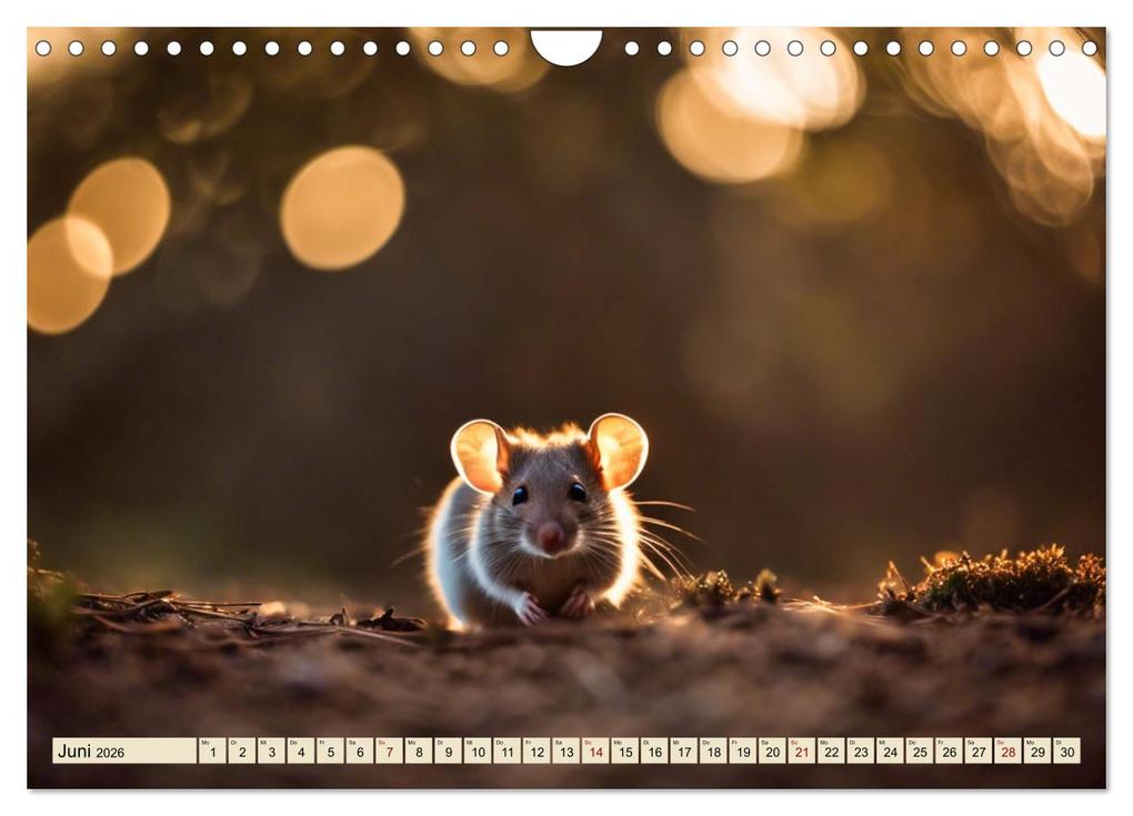 Weitere Ansicht: Heimische Tiere im Mondlicht (Wandkalender 2026 DIN A4 quer), CALVENDO Monatskalender | Claudia Kleemann, Calvendo