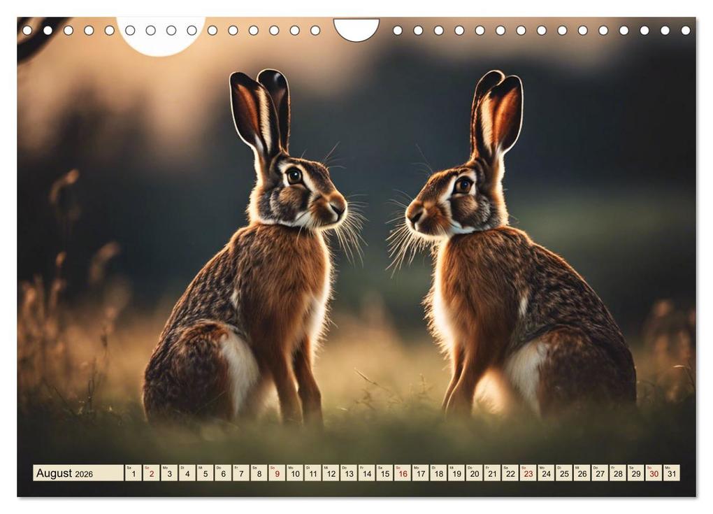 Weitere Ansicht: Heimische Tiere im Mondlicht (Wandkalender 2026 DIN A4 quer), CALVENDO Monatskalender | Claudia Kleemann, Calvendo