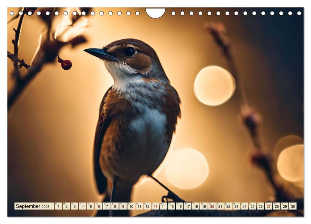 Weitere Ansicht: Heimische Tiere im Mondlicht (Wandkalender 2026 DIN A4 quer), CALVENDO Monatskalender | Claudia Kleemann, Calvendo