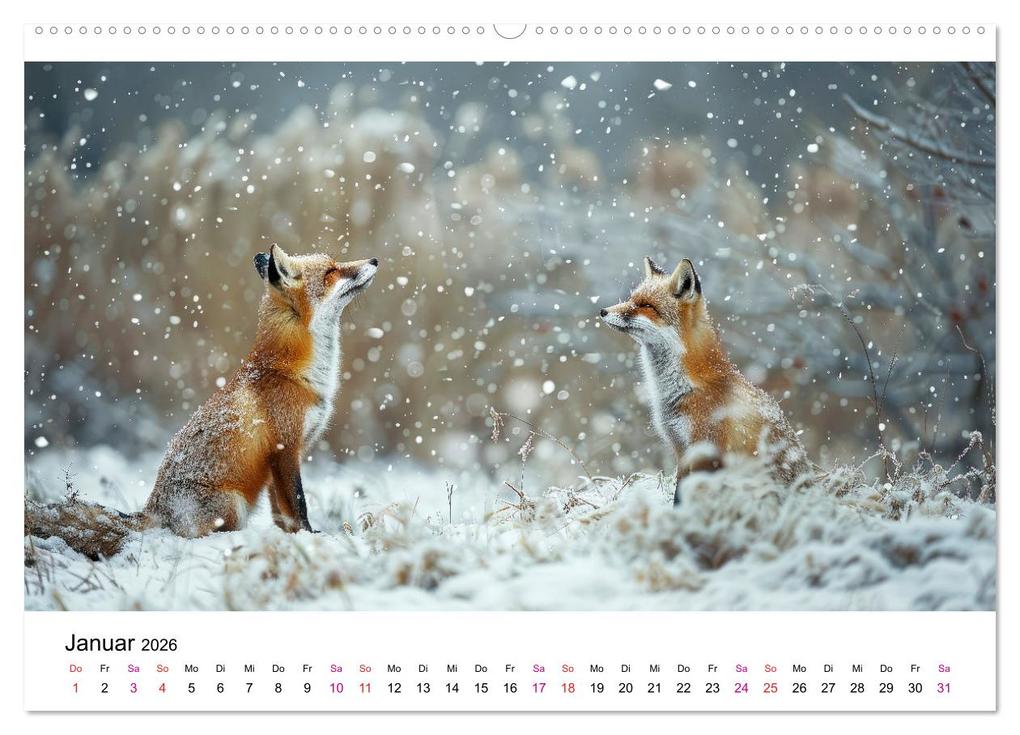 Weitere Ansicht: Fuchs - schöne Momente (hochwertiger Premium Wandkalender 2026 DIN A2 quer), Kunstdruck in Hochglanz | Peter Roder, Calvendo