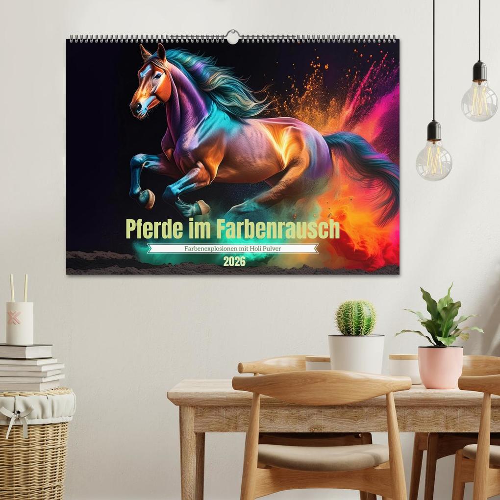 Weitere Ansicht: Pferde im Farbenrausch (Wandkalender 2026 DIN A2 quer), CALVENDO Monatskalender | Fotodesign Verena Scholze, Calvendo