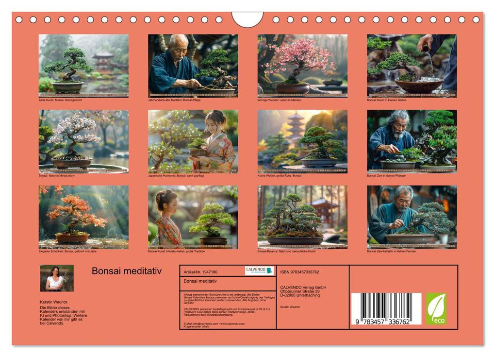 Weitere Ansicht: Bonsai meditativ (Wandkalender 2026 DIN A4 quer), CALVENDO Monatskalender | Kerstin Waurick, Calvendo