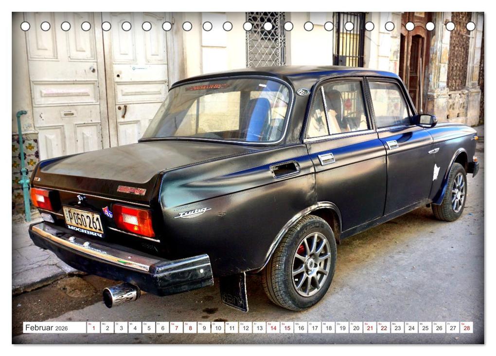 Weitere Ansicht: Moskwitsch-2140 - Ein Moskowiter auf Kuba (Tischkalender 2026 DIN A5 quer), CALVENDO Monatskalender | Henning von Löwis of Menar, Calvendo