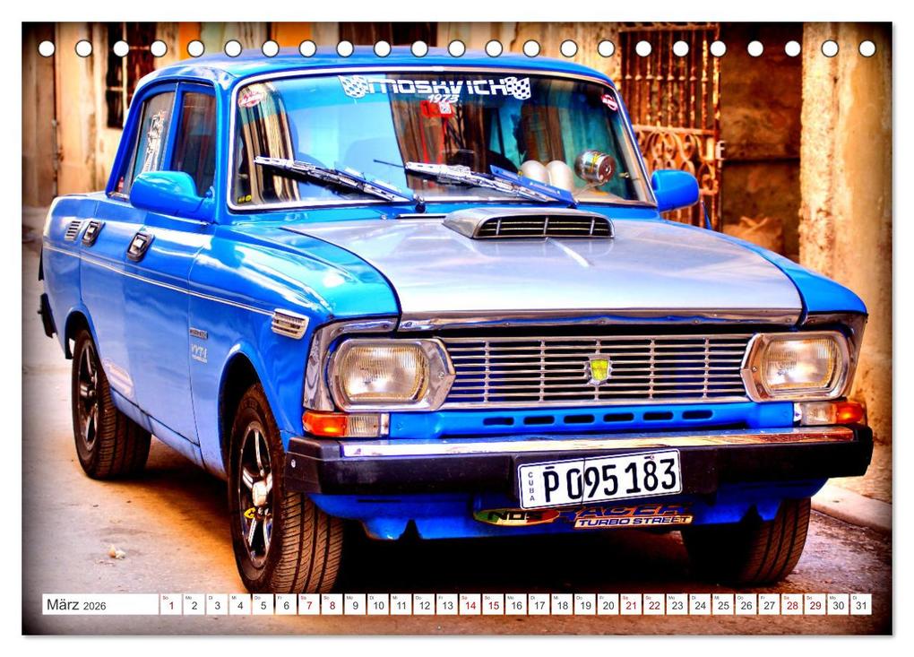 Weitere Ansicht: Moskwitsch-2140 - Ein Moskowiter auf Kuba (Tischkalender 2026 DIN A5 quer), CALVENDO Monatskalender | Henning von Löwis of Menar, Calvendo