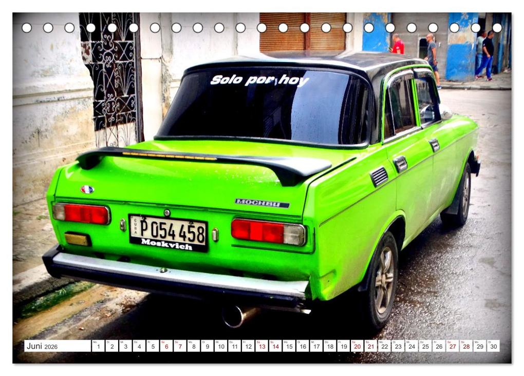 Weitere Ansicht: Moskwitsch-2140 - Ein Moskowiter auf Kuba (Tischkalender 2026 DIN A5 quer), CALVENDO Monatskalender | Henning von Löwis of Menar, Calvendo