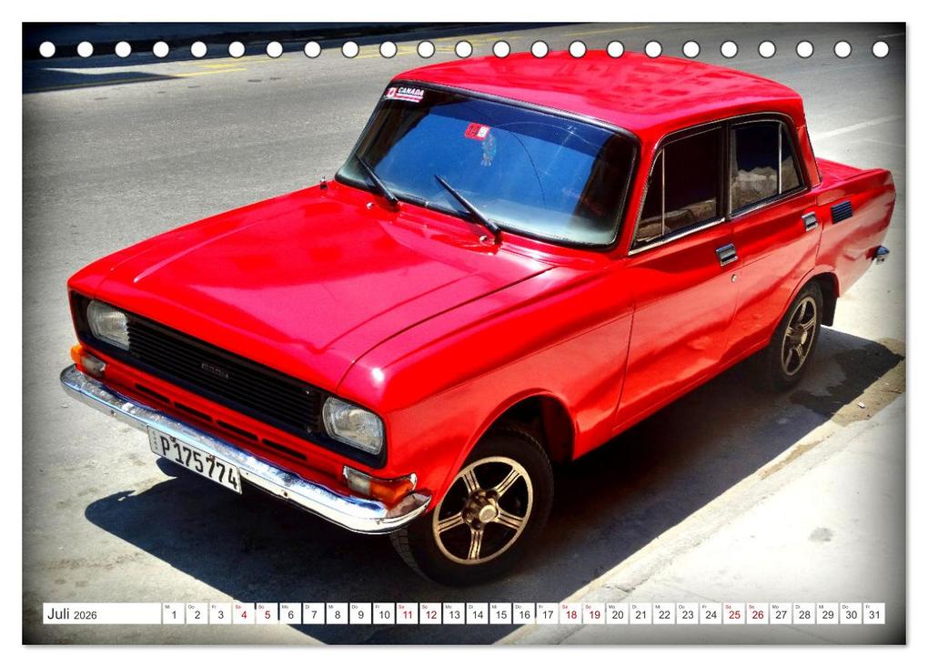 Weitere Ansicht: Moskwitsch-2140 - Ein Moskowiter auf Kuba (Tischkalender 2026 DIN A5 quer), CALVENDO Monatskalender | Henning von Löwis of Menar, Calvendo