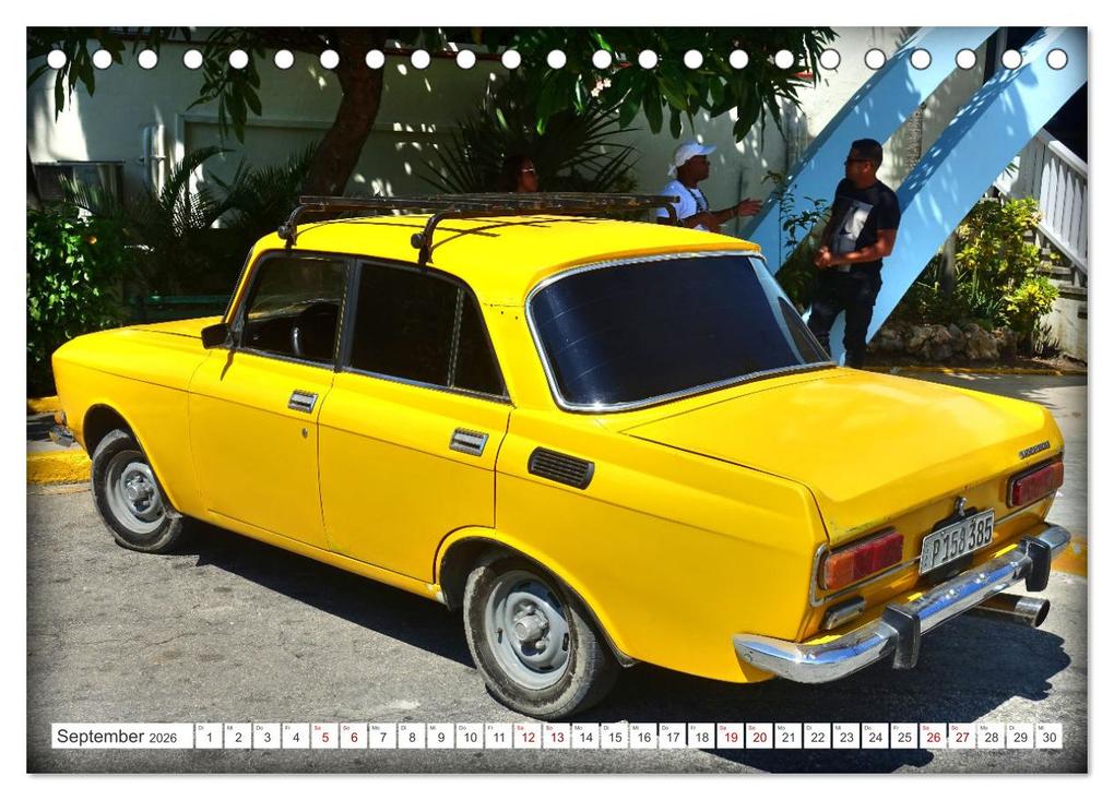 Weitere Ansicht: Moskwitsch-2140 - Ein Moskowiter auf Kuba (Tischkalender 2026 DIN A5 quer), CALVENDO Monatskalender | Henning von Löwis of Menar, Calvendo