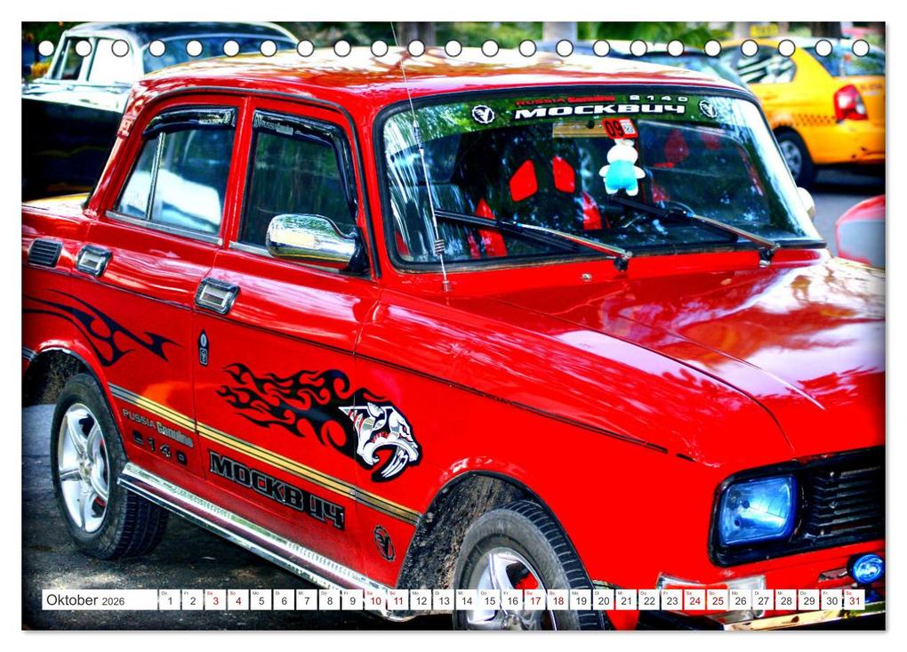 Weitere Ansicht: Moskwitsch-2140 - Ein Moskowiter auf Kuba (Tischkalender 2026 DIN A5 quer), CALVENDO Monatskalender | Henning von Löwis of Menar, Calvendo