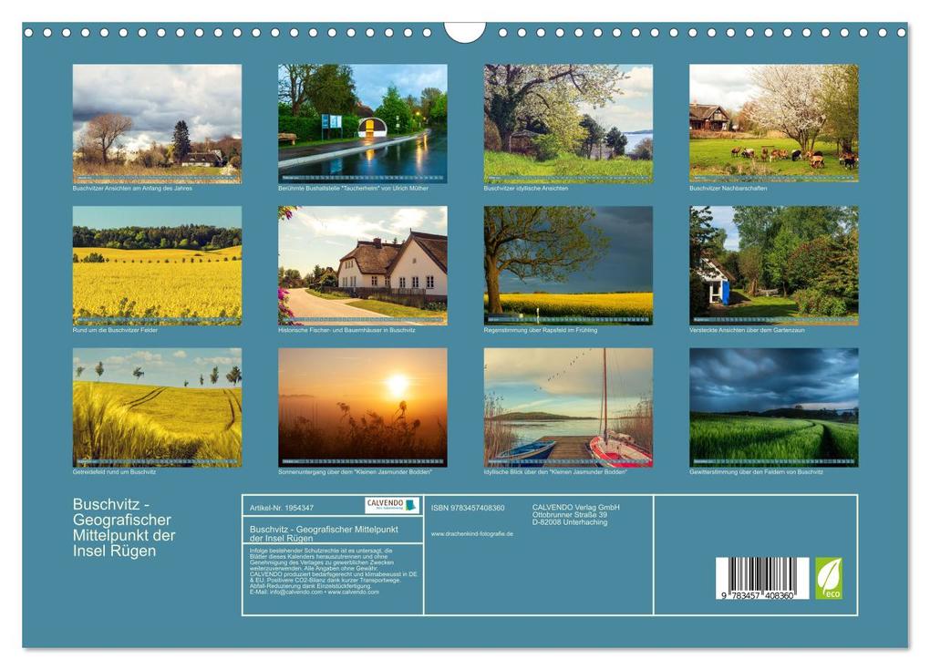 Weitere Ansicht: Buschvitz - Geografischer Mittelpunkt der Insel Rügen (Wandkalender 2026 DIN A3 quer), CALVENDO Monatskalender | Calvendo