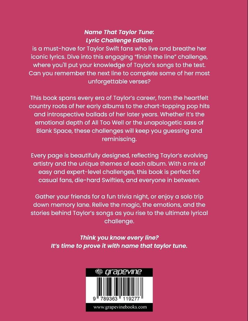 Weitere Ansicht: Taylor Swift Lyric Trivia | Hannah Kurry