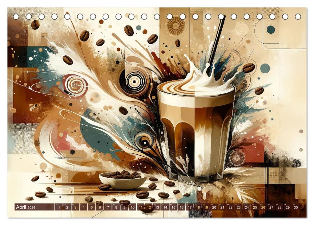 Weitere Ansicht: Kaffee & Kunst: Ein Kalender für Genießer (Tischkalender 2026 DIN A5 quer), CALVENDO Monatskalender | Calvendo, artefacti, artefacti artefacti
