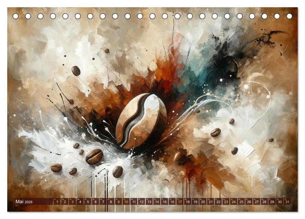 Weitere Ansicht: Kaffee & Kunst: Ein Kalender für Genießer (Tischkalender 2026 DIN A5 quer), CALVENDO Monatskalender | Calvendo, artefacti, artefacti artefacti