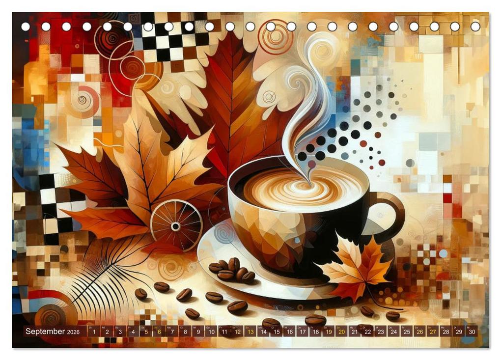 Weitere Ansicht: Kaffee & Kunst: Ein Kalender für Genießer (Tischkalender 2026 DIN A5 quer), CALVENDO Monatskalender | Calvendo, artefacti, artefacti artefacti