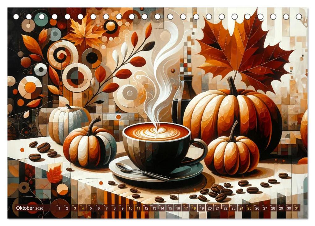 Weitere Ansicht: Kaffee & Kunst: Ein Kalender für Genießer (Tischkalender 2026 DIN A5 quer), CALVENDO Monatskalender | Calvendo, artefacti, artefacti artefacti