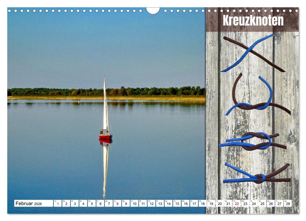 Weitere Ansicht: Schnittige Jollen - wichtige Knoten (Wandkalender 2026 DIN A3 quer), CALVENDO Monatskalender | Calvendo, Claudia Kleemann