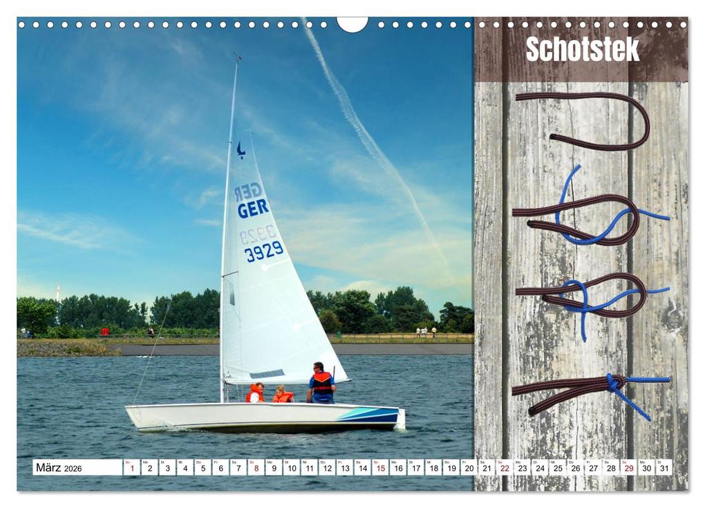 Weitere Ansicht: Schnittige Jollen - wichtige Knoten (Wandkalender 2026 DIN A3 quer), CALVENDO Monatskalender | Calvendo, Claudia Kleemann