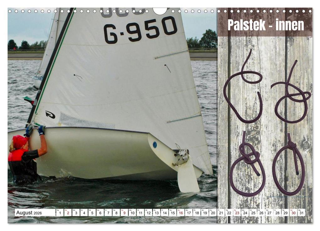 Weitere Ansicht: Schnittige Jollen - wichtige Knoten (Wandkalender 2026 DIN A3 quer), CALVENDO Monatskalender | Calvendo, Claudia Kleemann