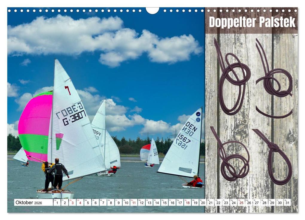 Weitere Ansicht: Schnittige Jollen - wichtige Knoten (Wandkalender 2026 DIN A3 quer), CALVENDO Monatskalender | Calvendo, Claudia Kleemann