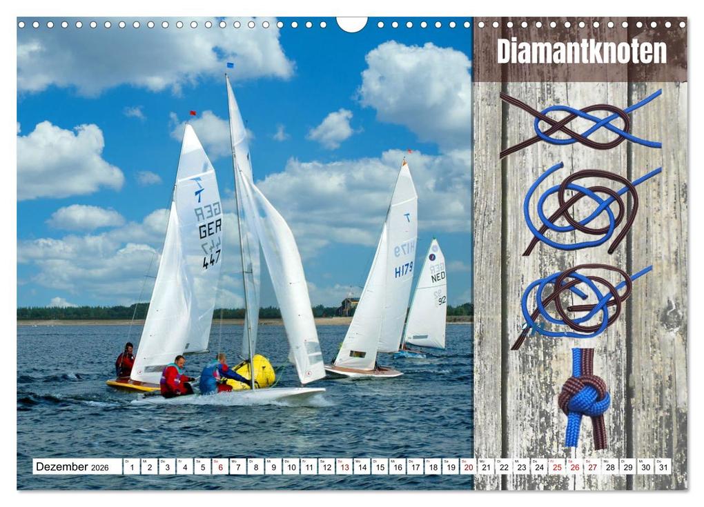 Weitere Ansicht: Schnittige Jollen - wichtige Knoten (Wandkalender 2026 DIN A3 quer), CALVENDO Monatskalender | Calvendo, Claudia Kleemann