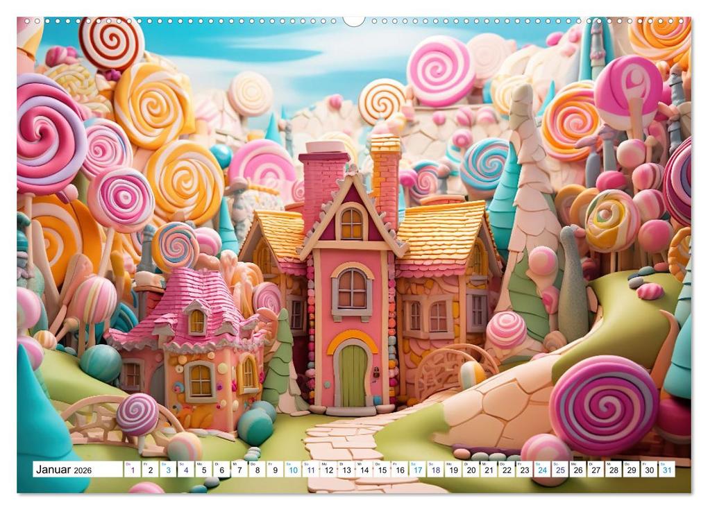 Weitere Ansicht: Zuckerträume im Candyland (hochwertiger Premium Wandkalender 2026 DIN A2 quer), Kunstdruck in Hochglanz | Calvendo, Ally Bee
