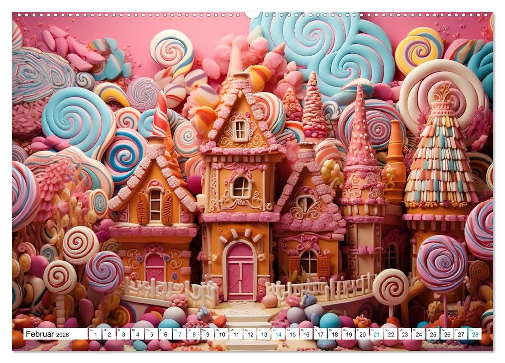 Weitere Ansicht: Zuckerträume im Candyland (hochwertiger Premium Wandkalender 2026 DIN A2 quer), Kunstdruck in Hochglanz | Calvendo, Ally Bee