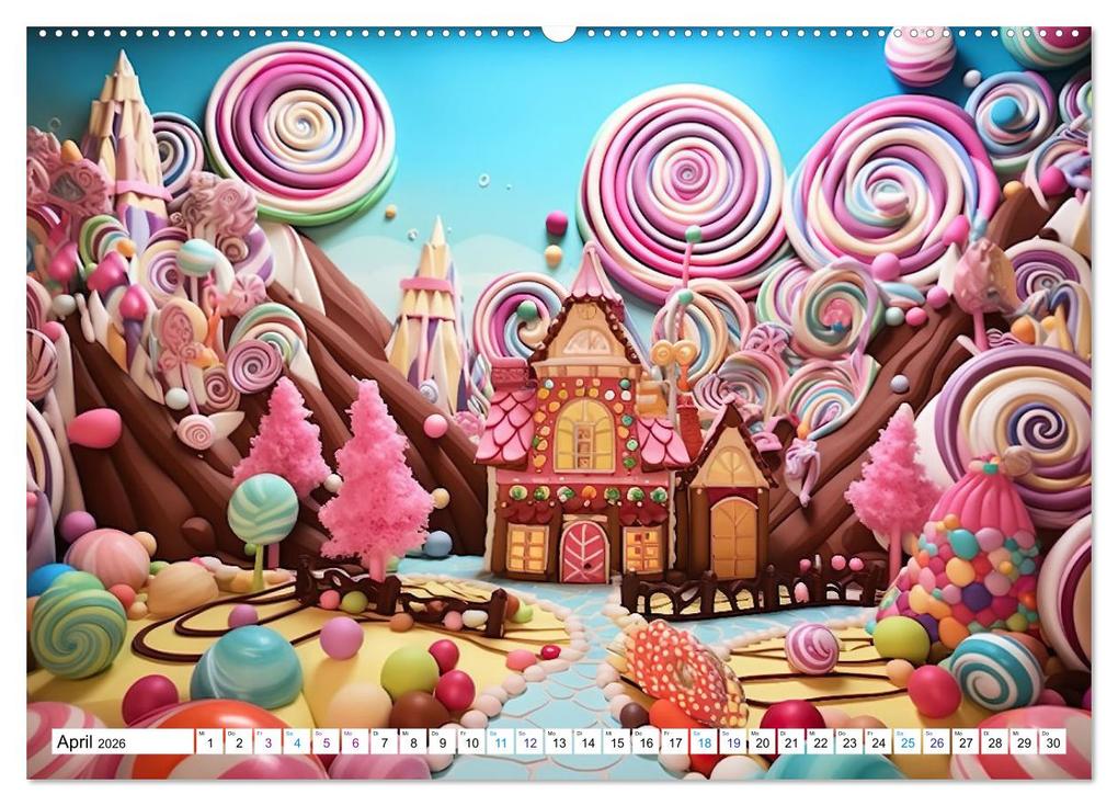 Weitere Ansicht: Zuckerträume im Candyland (hochwertiger Premium Wandkalender 2026 DIN A2 quer), Kunstdruck in Hochglanz | Calvendo, Ally Bee