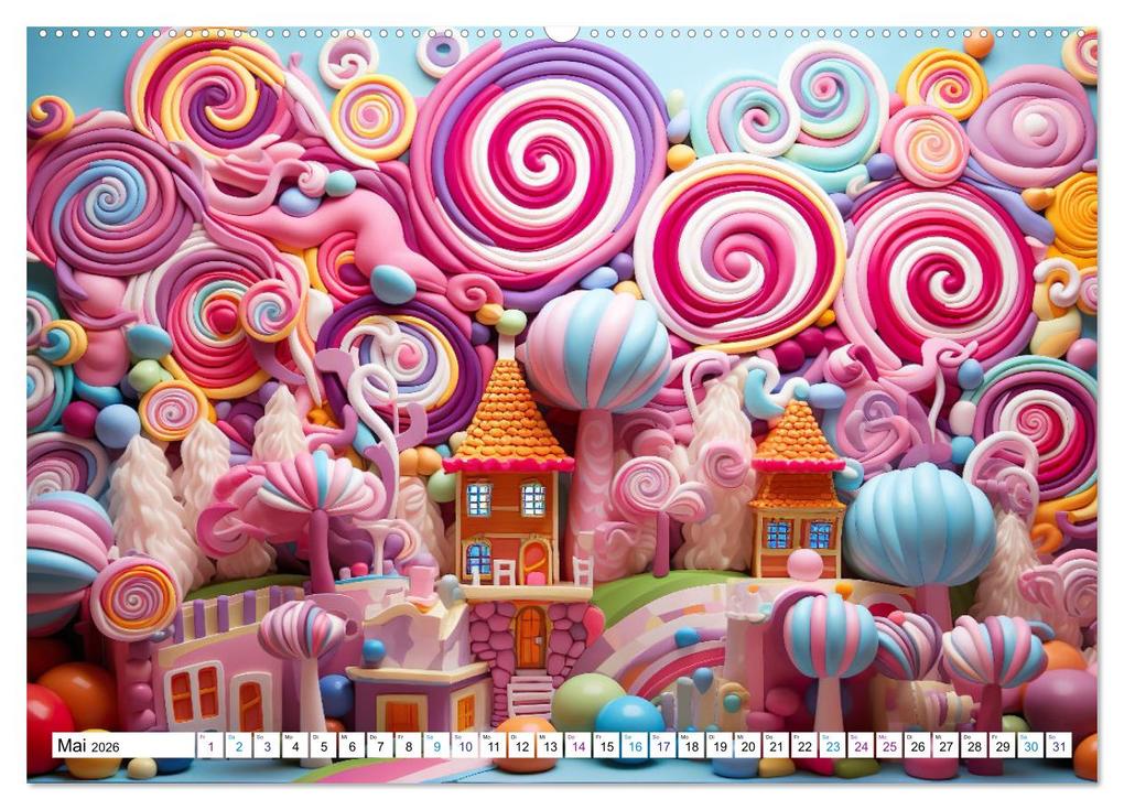 Weitere Ansicht: Zuckerträume im Candyland (hochwertiger Premium Wandkalender 2026 DIN A2 quer), Kunstdruck in Hochglanz | Calvendo, Ally Bee