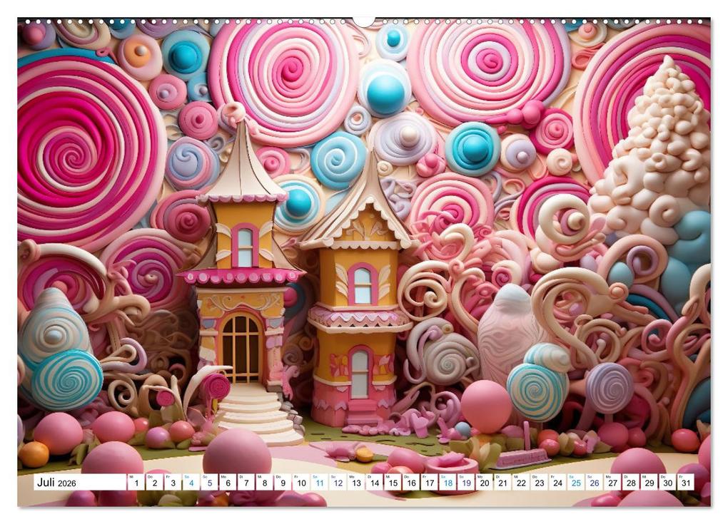 Weitere Ansicht: Zuckerträume im Candyland (hochwertiger Premium Wandkalender 2026 DIN A2 quer), Kunstdruck in Hochglanz | Calvendo, Ally Bee