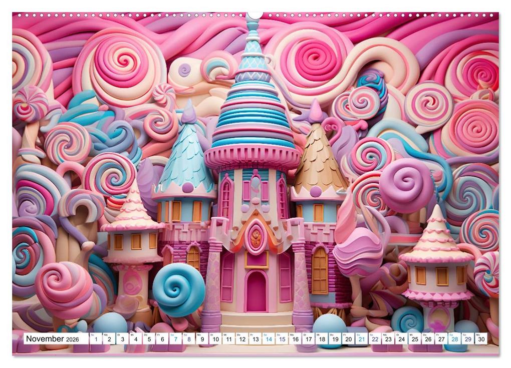 Weitere Ansicht: Zuckerträume im Candyland (hochwertiger Premium Wandkalender 2026 DIN A2 quer), Kunstdruck in Hochglanz | Calvendo, Ally Bee