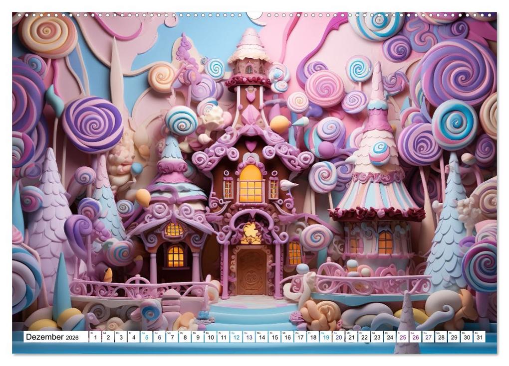 Weitere Ansicht: Zuckerträume im Candyland (hochwertiger Premium Wandkalender 2026 DIN A2 quer), Kunstdruck in Hochglanz | Calvendo, Ally Bee
