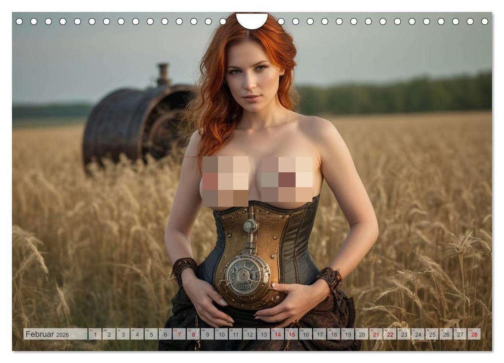 Weitere Ansicht: Steampunk Erotik - Schwangere Frauen (Wandkalender 2026 DIN A4 quer), CALVENDO Monatskalender | Calvendo, Stacey Herz