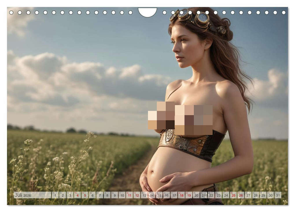 Weitere Ansicht: Steampunk Erotik - Schwangere Frauen (Wandkalender 2026 DIN A4 quer), CALVENDO Monatskalender | Calvendo, Stacey Herz