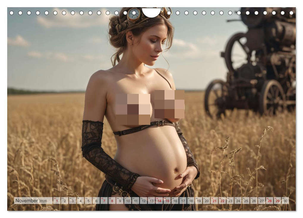 Weitere Ansicht: Steampunk Erotik - Schwangere Frauen (Wandkalender 2026 DIN A4 quer), CALVENDO Monatskalender | Calvendo, Stacey Herz